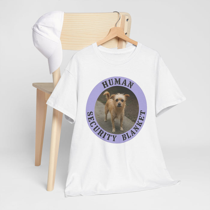T-Shirt — “Human Security Blanket” Cute Rescue Dog Graphic Tee