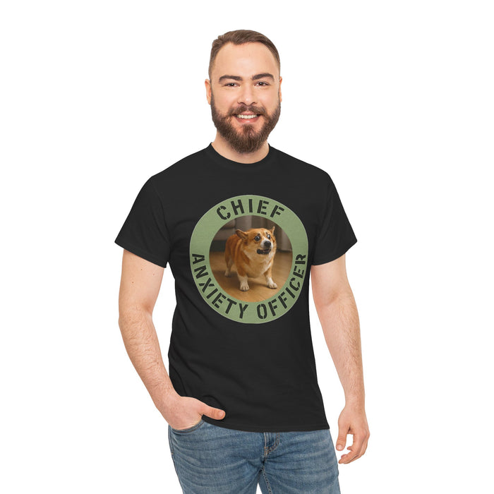 Chief Anxiety Officer T-Shirt – Funny Corgi Anxiety Tee