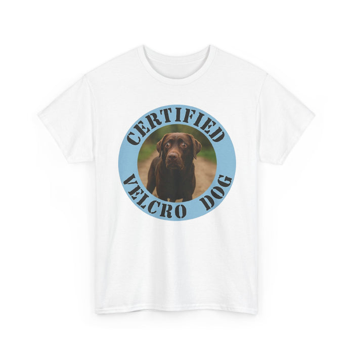 Labrador retriever Certified Velcro Dog T‑Shirt – Funny Pet Owner Tee