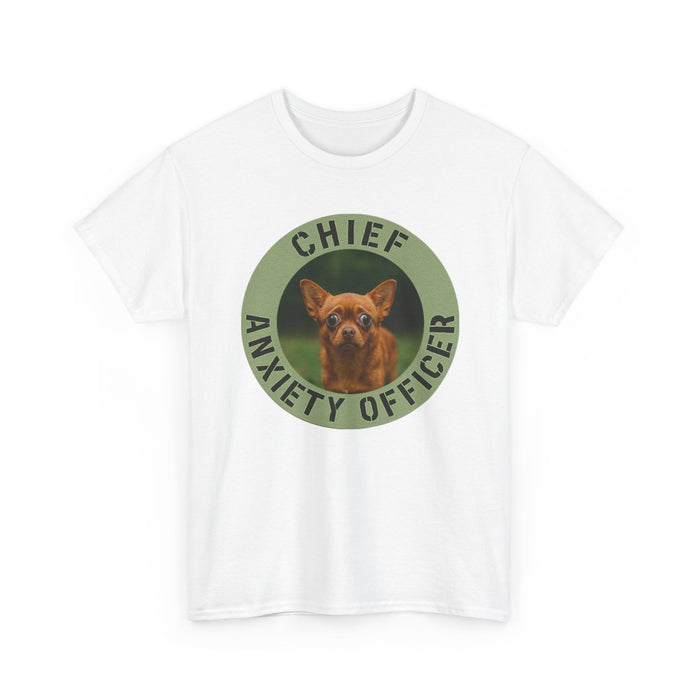 T‑Shirt — "Chief Anxiety Officer" Dog Graphic Tee