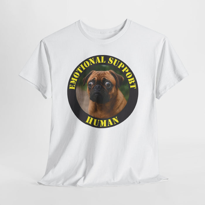 Emotional Support Human T-Shirt — Cute Pug Graphic Tee