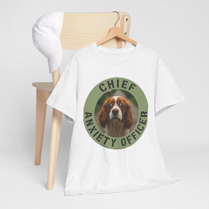 Chief Anxiety Officer T-Shirt — Funny Dog Graphic Tee for Pet Lovers
