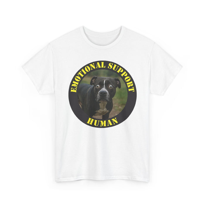 Emotional Support Human T-Shirt — Funny Dog Photo Tee for Pet Lovers
