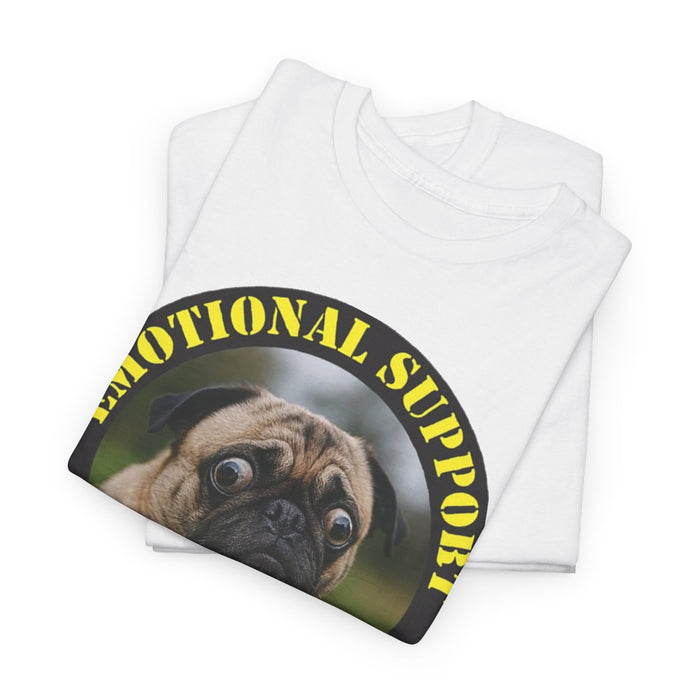 Emotional Support Human Tee — Pug Dog Graphic T-Shirt