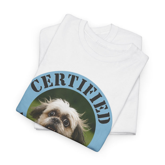 Certified Velcro Dog T‑Shirt – Funny Pet Owner Tee