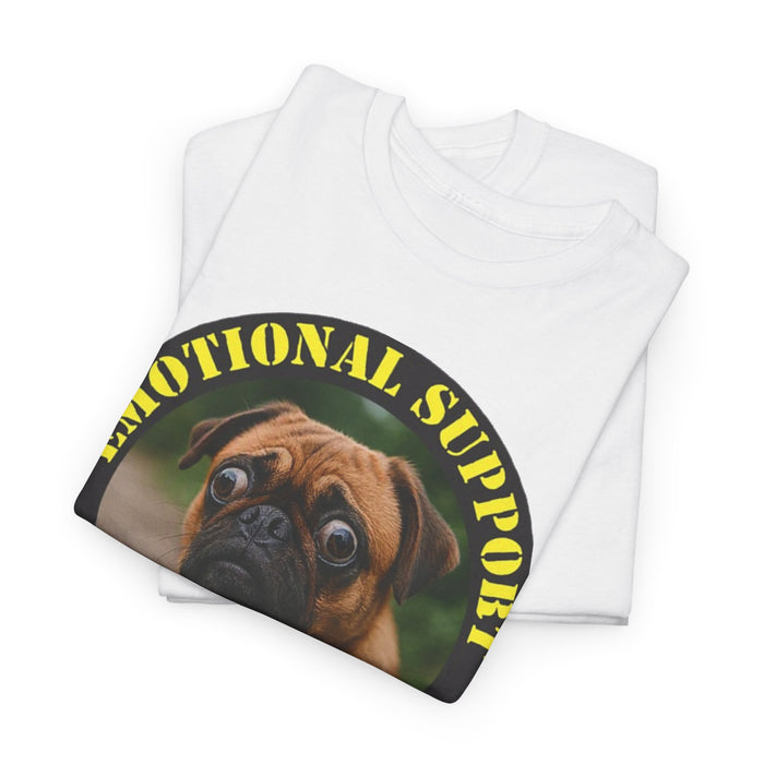 Emotional Support Human T-Shirt — Cute Pug Graphic Tee