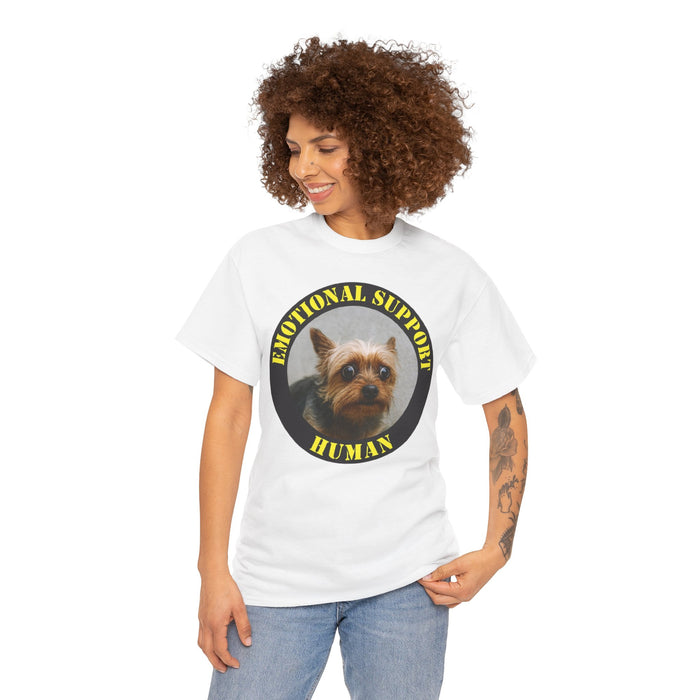 Emotional Support Human T-Shirt – Cute Yorkie Pet Shirt for Dog Lovers