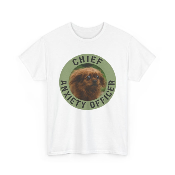 T-Shirt — "Chief Anxiety Officer" Cute Pekingese Dog Graphic Tee