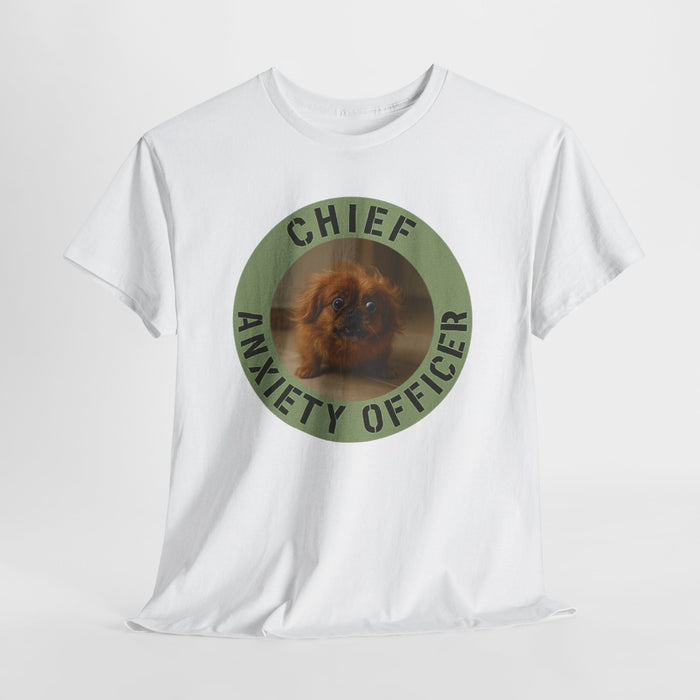 Chief Anxiety Officer T-Shirt — Cute Pekingese Dog Graphic Tee