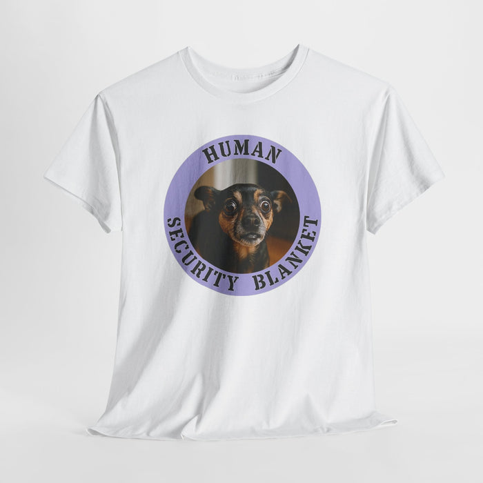 Human Security Blanket T-Shirt — Funny Dog Rescue Lover Tee