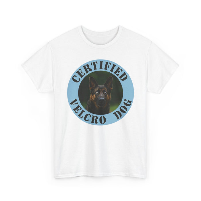 German Shepherd Certified Velcro Dog T‑Shirt — Cute Dog Photo Tee
