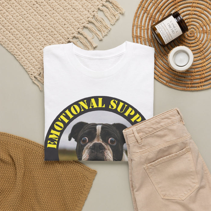 Emotional Support Human Tee — Funny Boston Terrier Dog Graphic T-Shirt