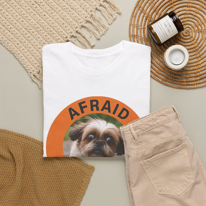 Afraid But Trying Tee — Cute Shih Tzu Encouragement T-Shirt