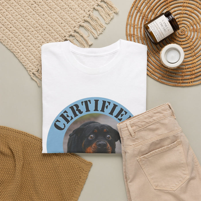 Certified Velcro Dog T‑Shirt — Funny Rottweiler Pet Lover Tee
