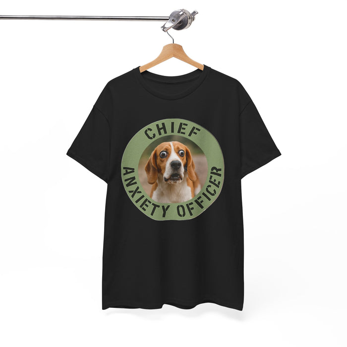 T-Shirt — "Chief Anxiety Officer" Dog Graphic Tee