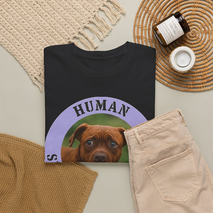 Pit Bull Dog “Human Security Blanket” T-Shirt — Cute Boxer Pup Graphic Tee