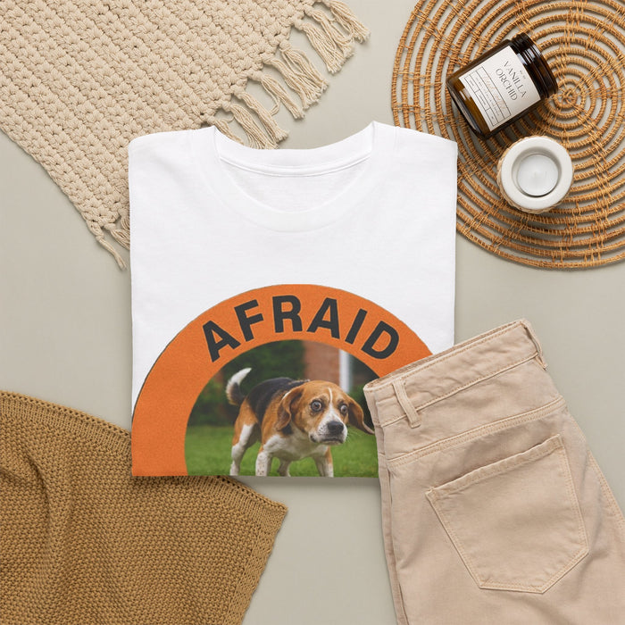 Afraid But Trying Tee — Cute Beagle Motivational Dog T-Shirt