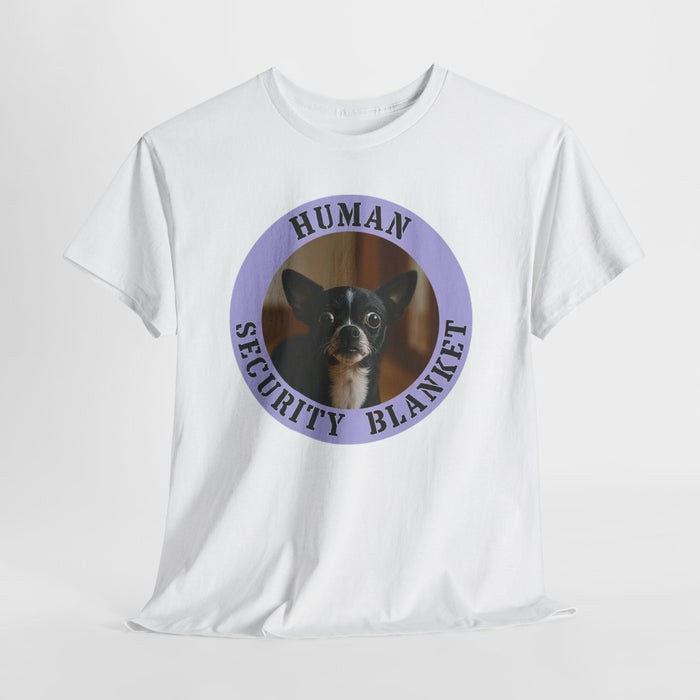 Dog Lover T-Shirt — "Human Security Blanket" Cute Chihuahua Graphic Tee