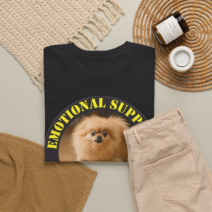 Emotional Support Human Tee — Cute Pomeranian Graphic T-Shirt