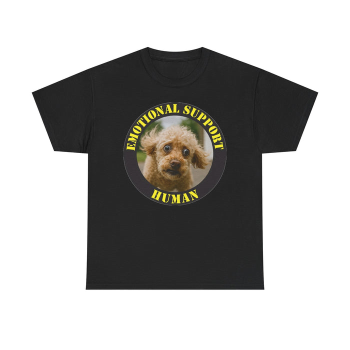 Emotional Support Human T‑Shirt — Cute Dog Photo Tee for Pet Lovers