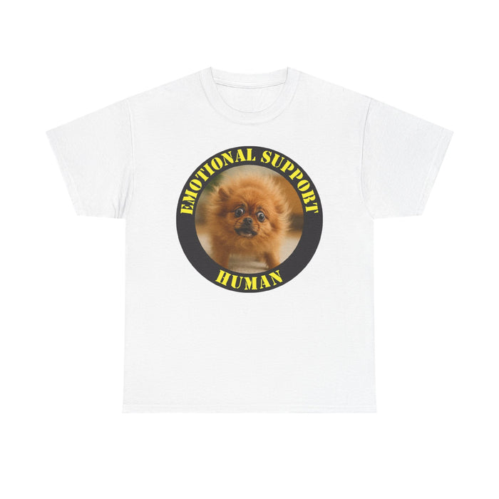 Emotional Support Human Tee — Cute Pomeranian Pet Lover Shirt