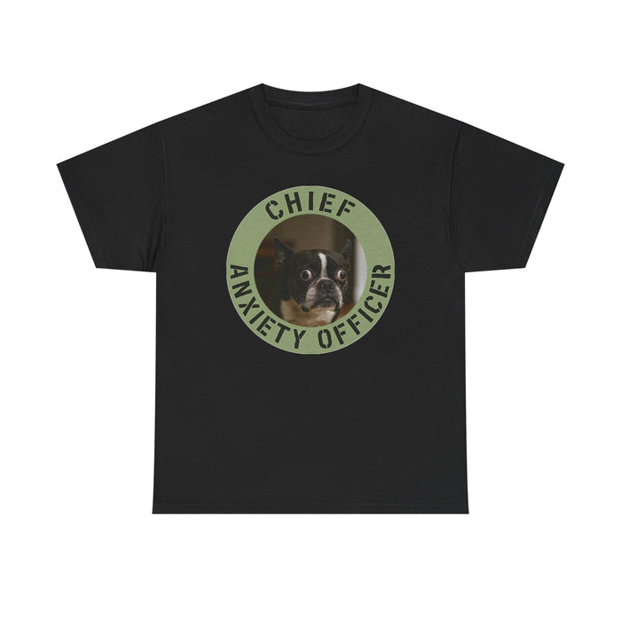 Chief Anxiety Officer Dog T-Shirt — Funny Pet Mom/Dad Tee