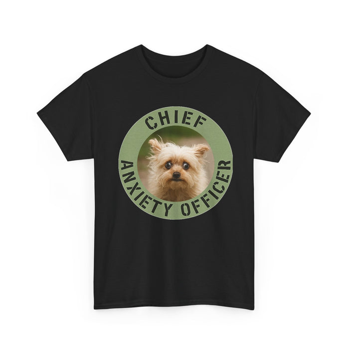 Chief Anxiety Officer T-Shirt — Cute Dog Graphic Tee for Dog Lovers
