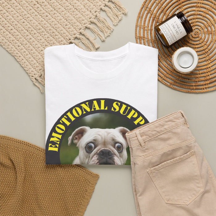 Emotional Support Human T‑Shirt — Cute Bulldog Therapy Tee