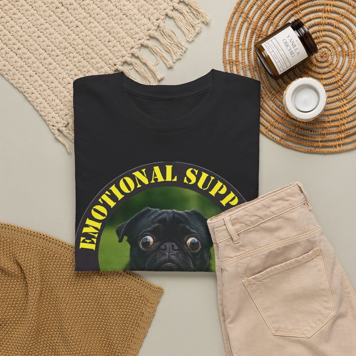 Emotional Support Human T-Shirt — Cute Pug Pet Lover Tee