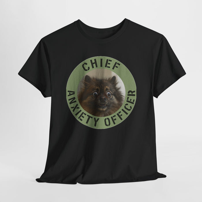 Chief Anxiety Officer Tee — Funny Dog Graphic T-Shirt