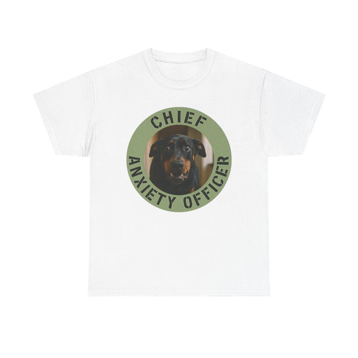 Chief Anxiety Officer T‑Shirt — Funny Dog Graphic Tee