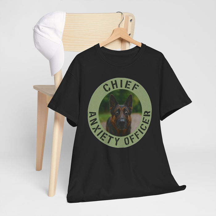 Chief Anxiety Officer T-Shirt — Funny Dog Graphic Tee for Pet Lovers