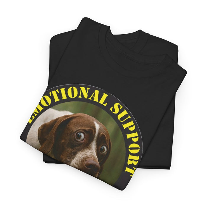 Emotional Support Human T-Shirt — Cute Dog Badge Graphic Tee