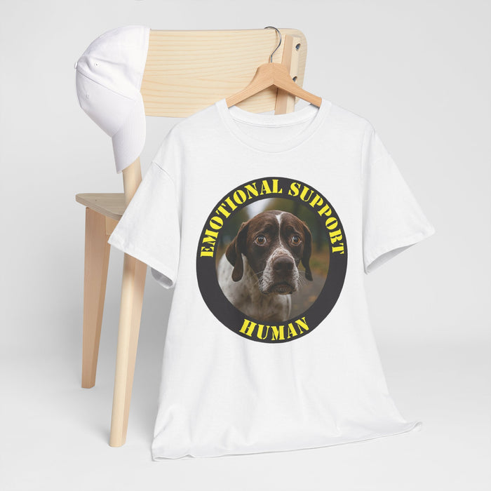 Emotional Support Human T-Shirt – Funny Dog Face Graphic Tee for Pet Lovers