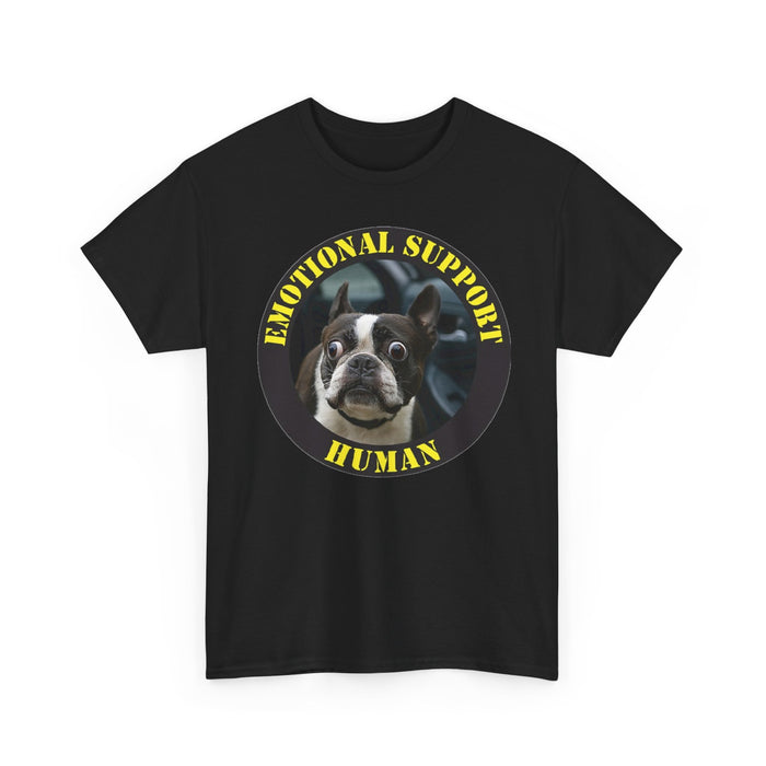 Emotional Support Human T-Shirt — Funny Boston Terrier Pet Tee