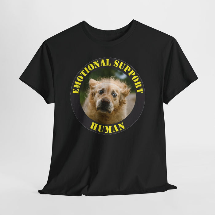 Emotional Support Human T-Shirt — Funny Dog Face Graphic Tee