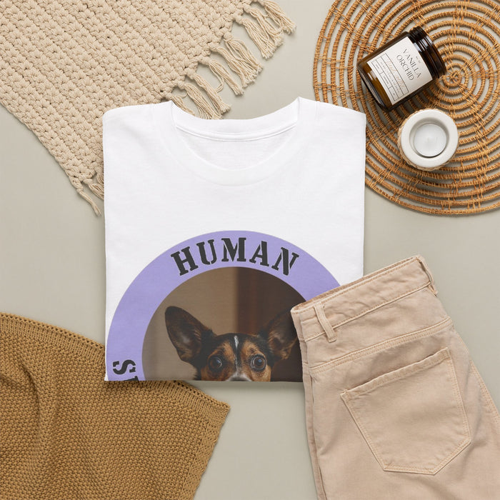 Human Security Blanket Tee — Cute Dog Photo Graphic T-Shirt
