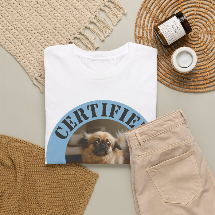 Certified Velcro Dog T‑Shirt — Funny Pug Rescue Pet Lover Tee