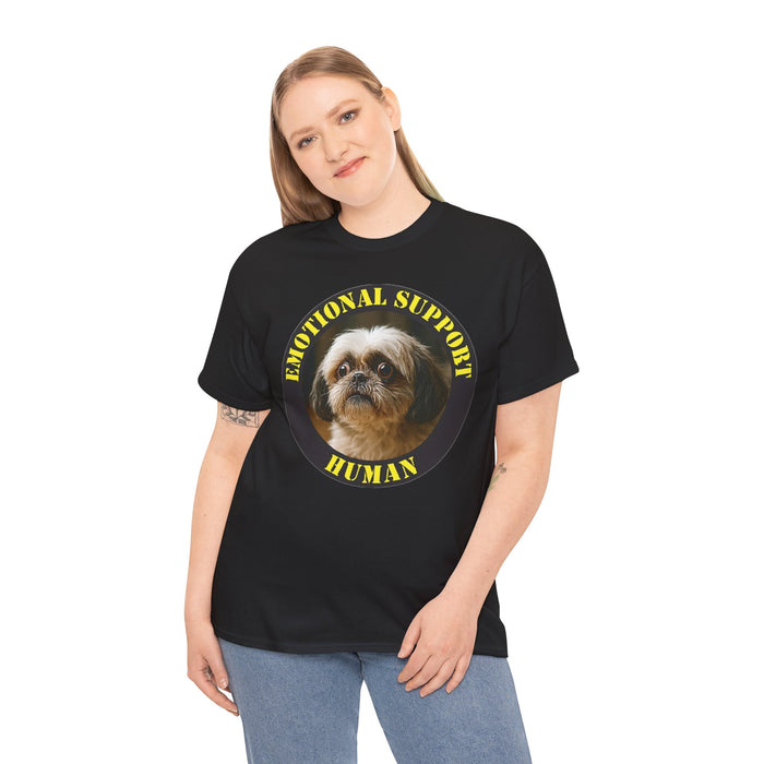 Emotional Support Human T‑Shirt — Cute Shih Tzu Pet Therapy Tee