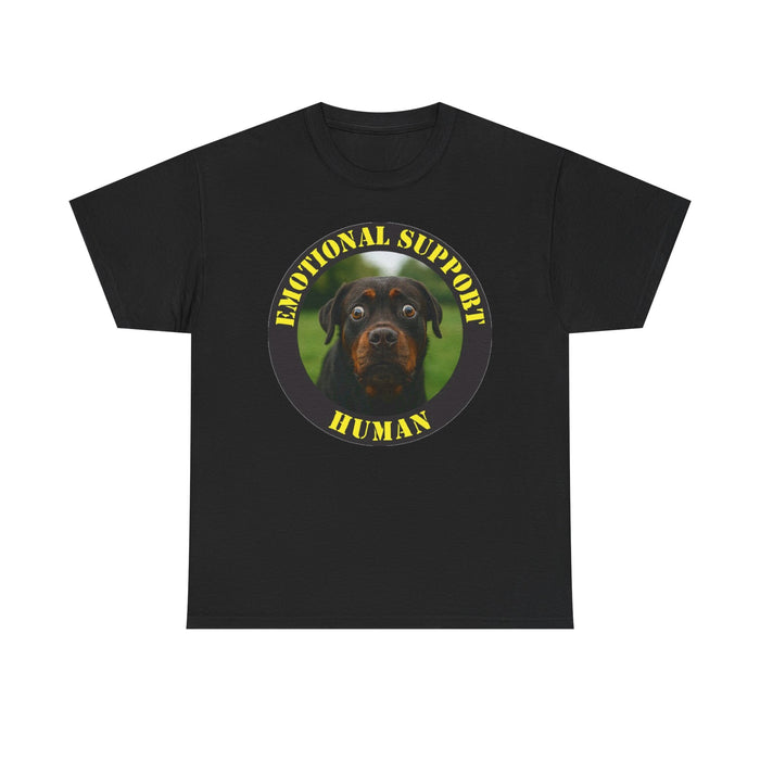 Emotional Support Human T-Shirt — Cute Rottweiler Pet Lover Tee