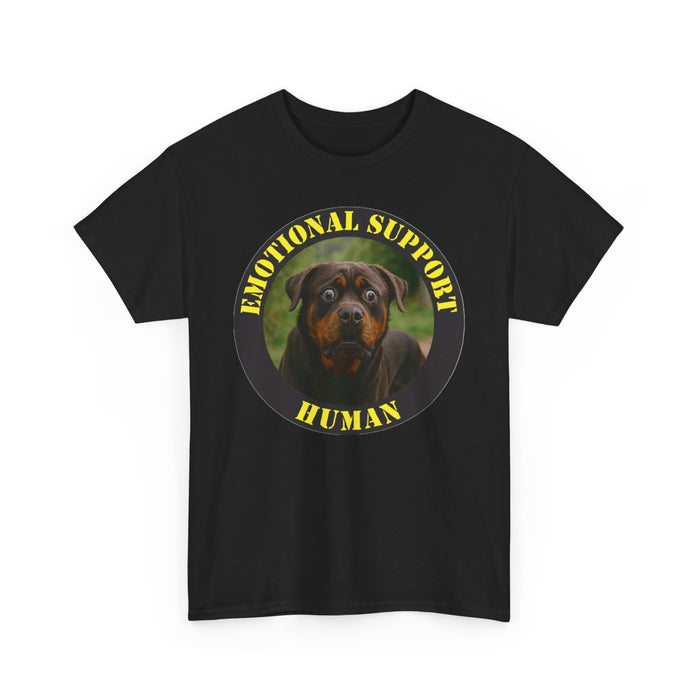 Emotional Support Human T-Shirt – Rottweiler Rescue Pet Lover Tee