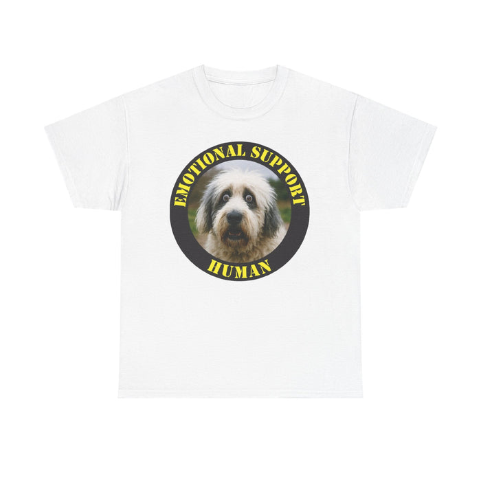 Emotional Support Human T-Shirt — Cute Dog Photo Graphic Tee