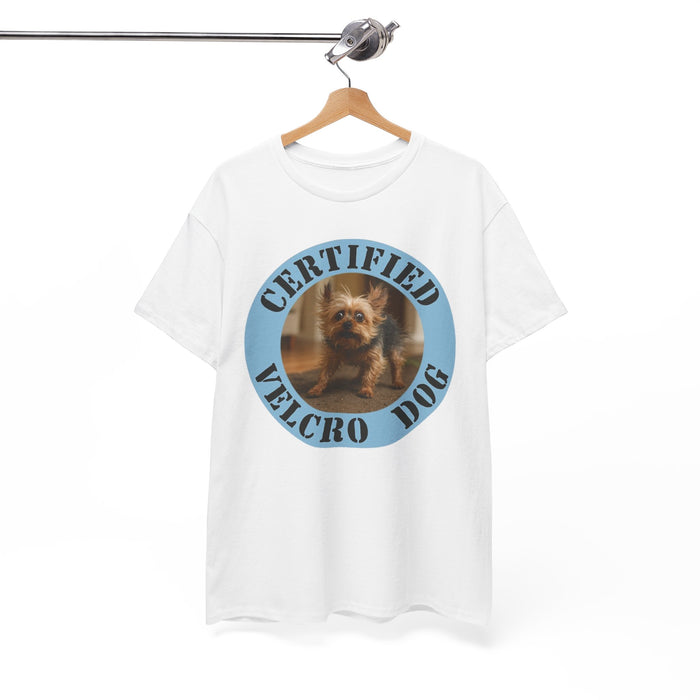 Certified Velcro Dog T-Shirt — Funny Puppy Badge Tee