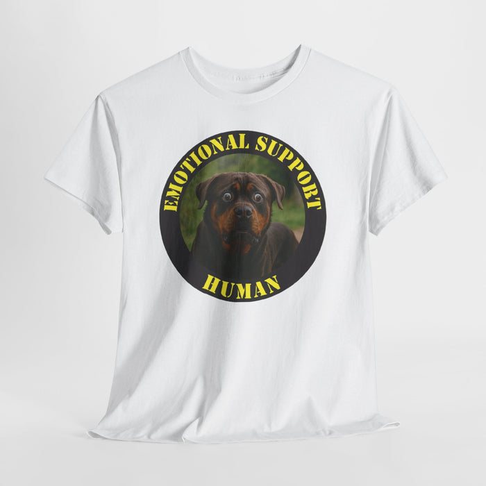 Emotional Support Human T-Shirt – Rottweiler Rescue Pet Lover Tee