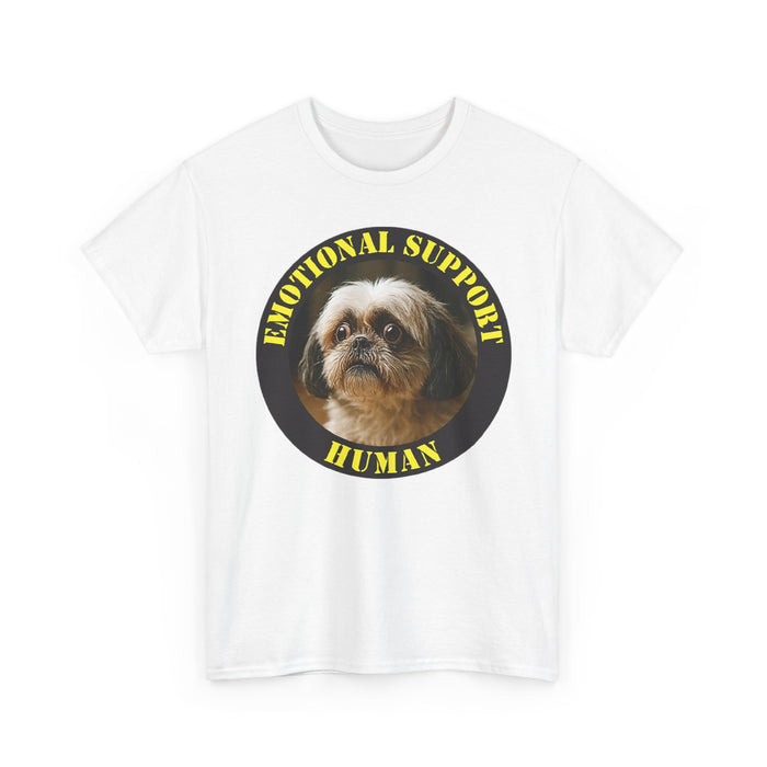 Emotional Support Human T‑Shirt — Cute Shih Tzu Pet Therapy Tee