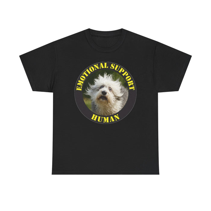 Emotional Support Human T‑Shirt — Cute Rescue Dog Pet Lover Tee