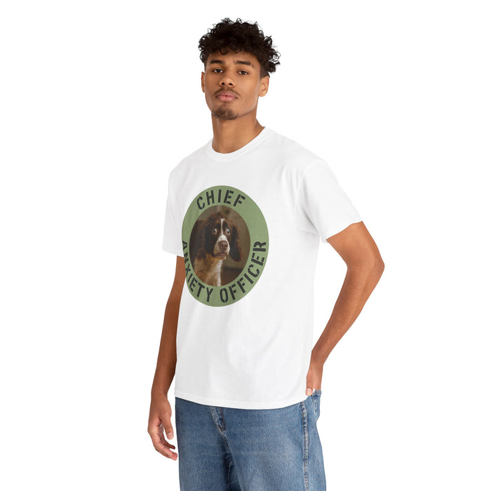 Chief Anxiety Officer Tee — Cute Dog Graphic T‑Shirt