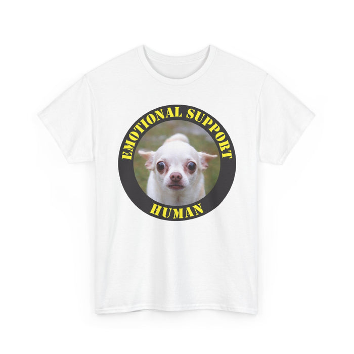Emotional Support Human T‑Shirt — Cute Chihuahua Support Animal Tee