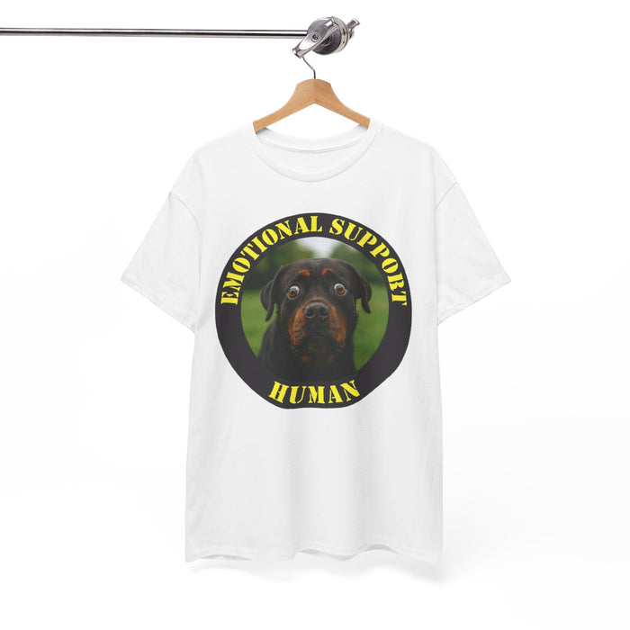 Emotional Support Human T-Shirt — Cute Rottweiler Pet Lover Tee