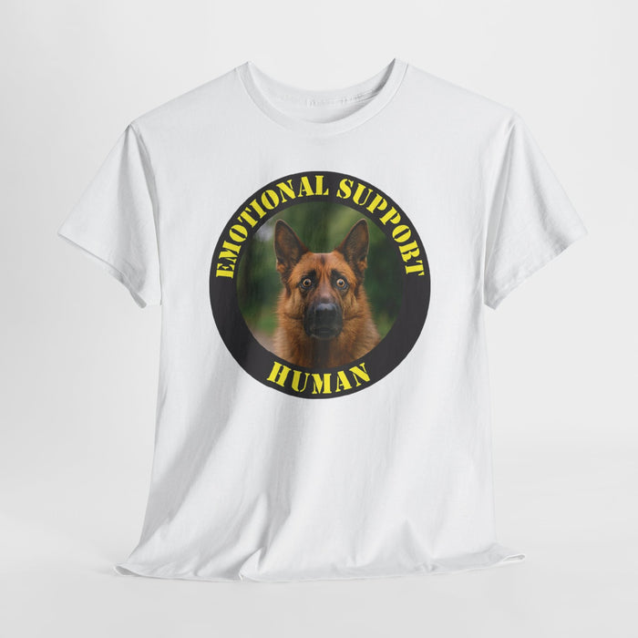 Emotional Support Human T‑Shirt — German Shepherd Dog Rescue Tee